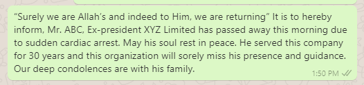 Death Condolence Messages in Islam